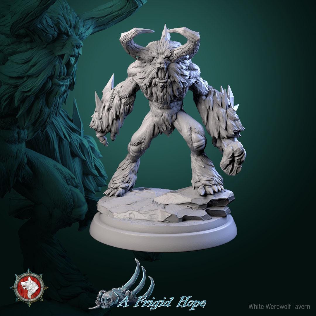 Winterbeasts from "A Frigid Hope" by White Werewolf Tavern Miniatures