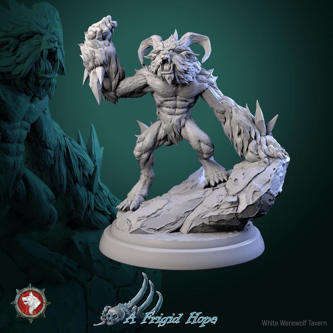 Winterbeasts from "A Frigid Hope" by White Werewolf Tavern Miniatures