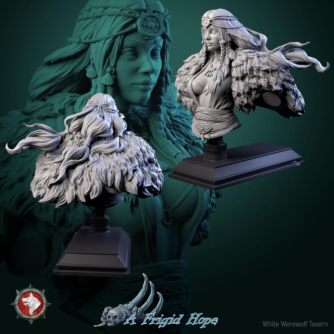 Kaelia, Witch of the Frozen Veil from "A Frigid Hope" by White Werewolf Tavern Miniatures