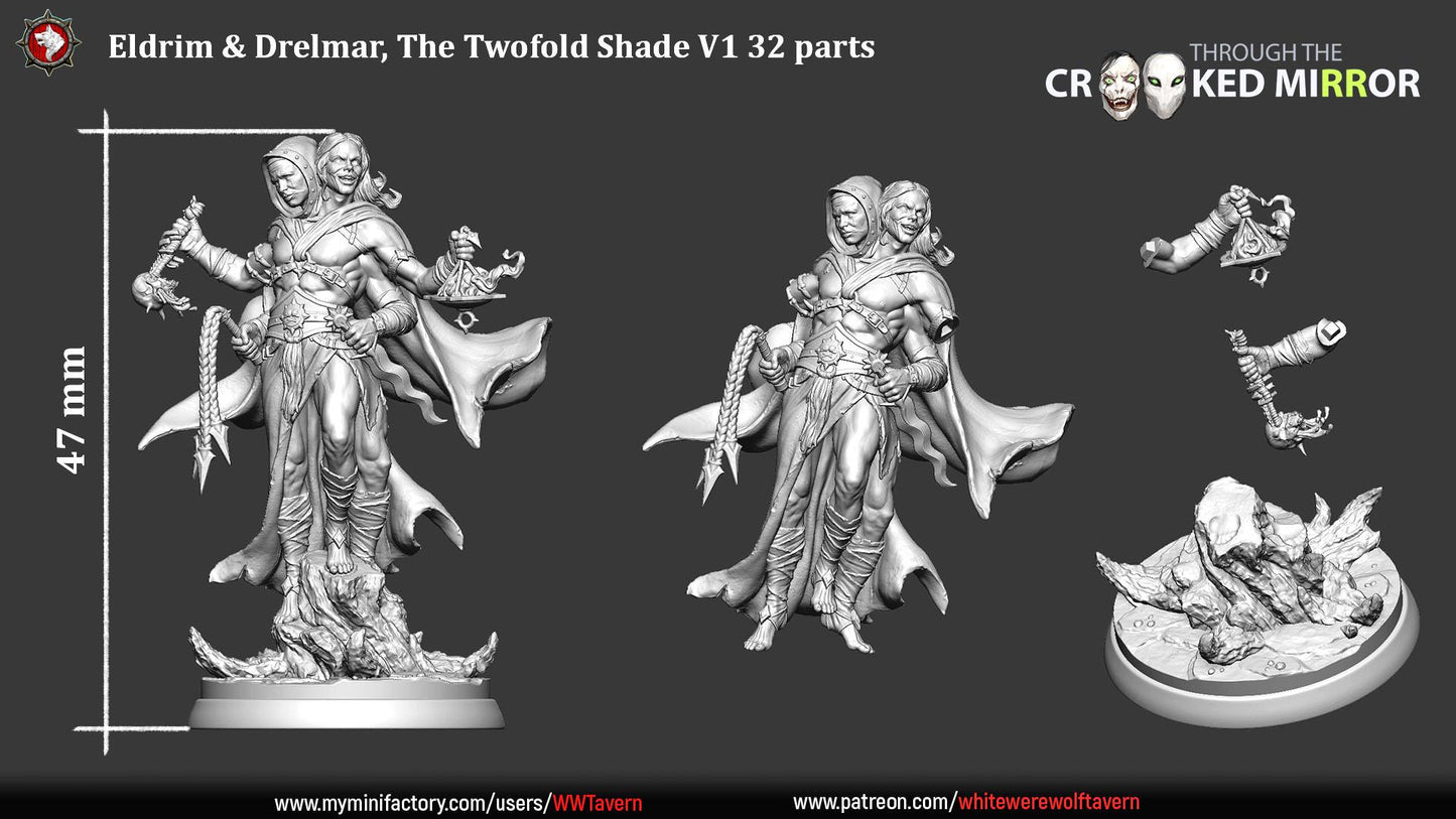 Eldrim & Drelmar from "Through the Crooked Mirror" by White Werewolf Tavern Miniatures