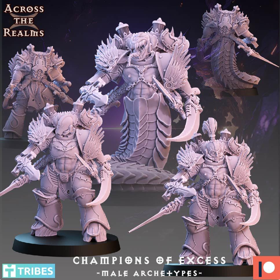 Champions of Excess - Male Archetypes Legionaries of Excess by Across the Realms Miniatures