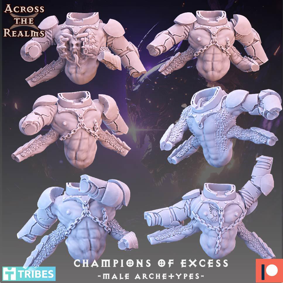 Champions of Excess - Male Archetypes Legionaries of Excess by Across the Realms Miniatures
