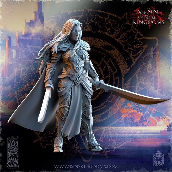 Lyriel, Silvermoor Elves Captain by Beholder Miniatures