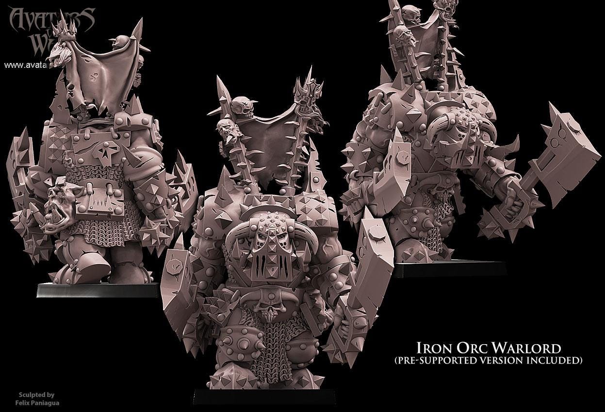 Iron Orc Warlord by Avatars of War Miniatures