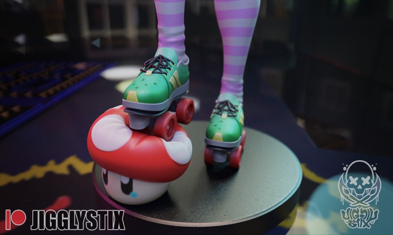 Roller Derby Princess Statue Model Kit by Jigglystix Pin Up Factory