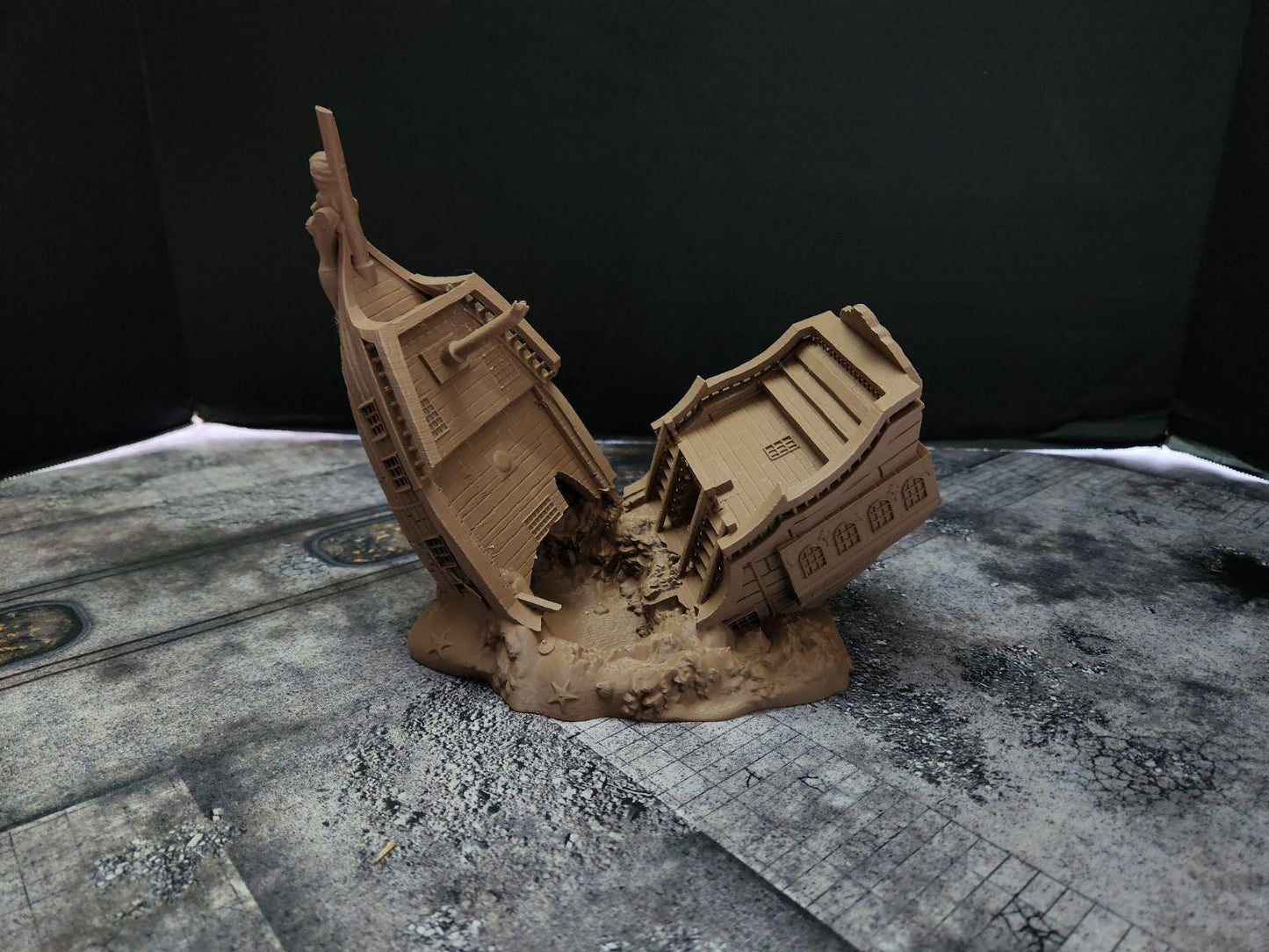 Sunken Pirate Ship 3D Printed Dice Tower by FatesEnd
