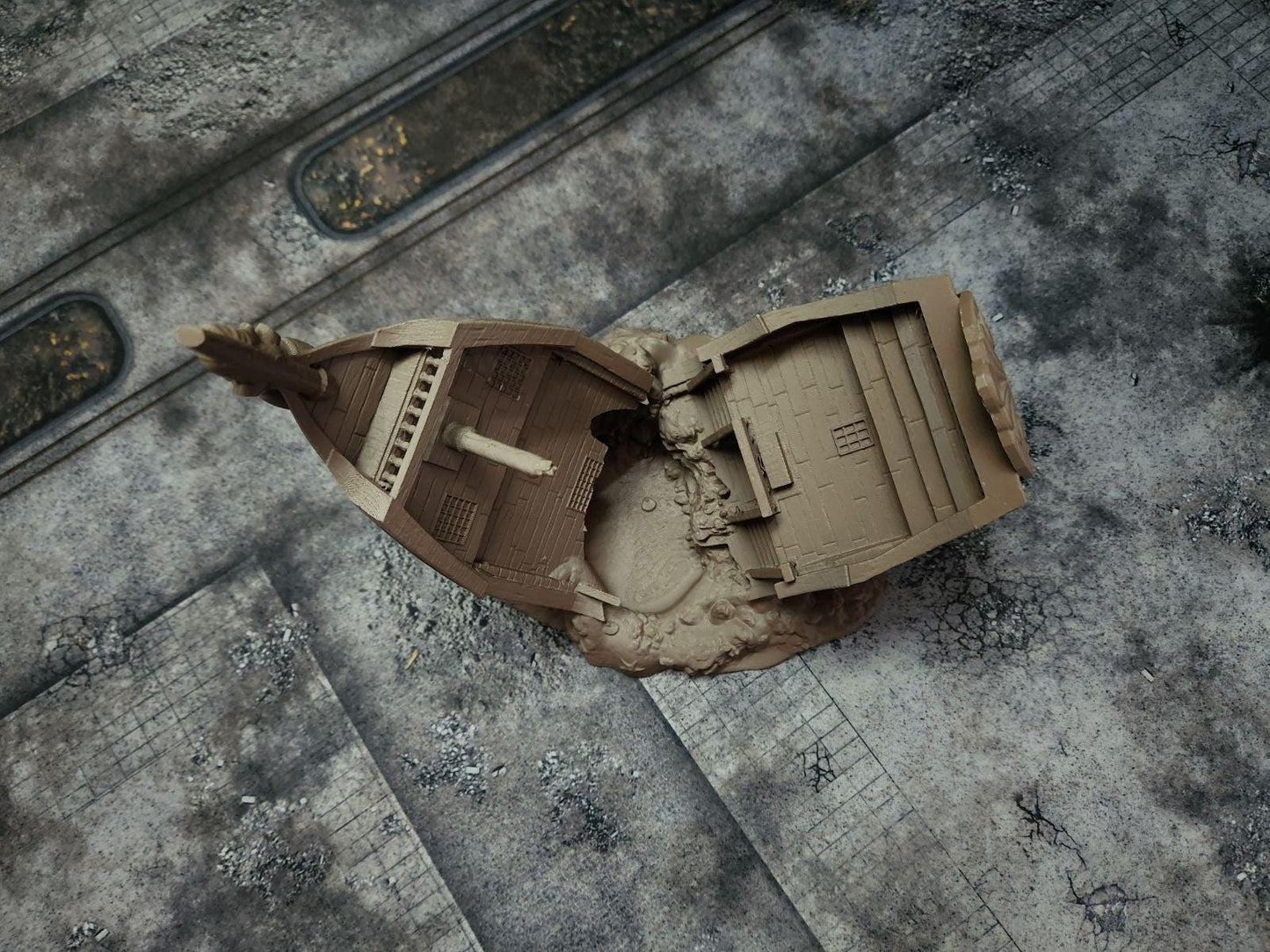 Sunken Pirate Ship 3D Printed Dice Tower by FatesEnd