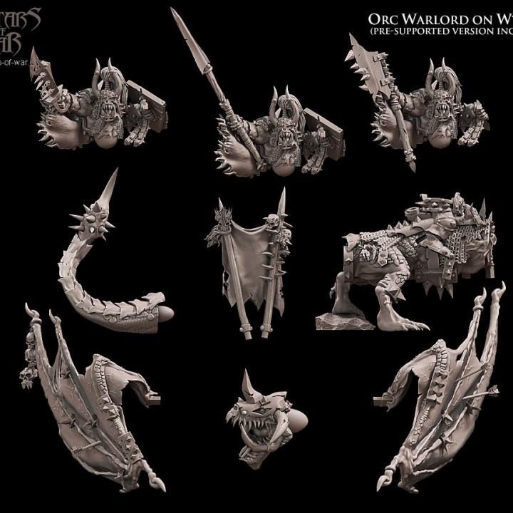 Orc Warlord on Wyvern by Avatars of War Miniatures