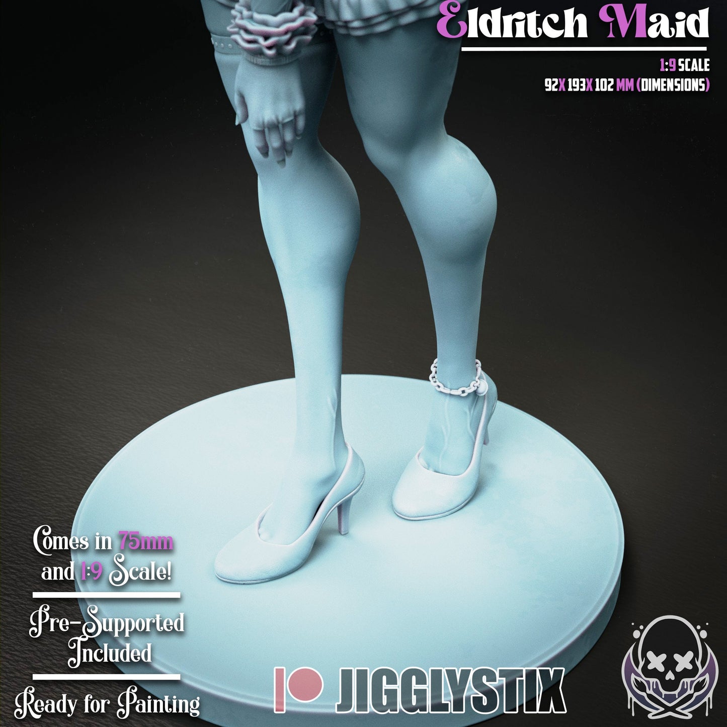 Eldritch Maid Statue Model Kit by Jigglystix Pin Up Factory Miniatures