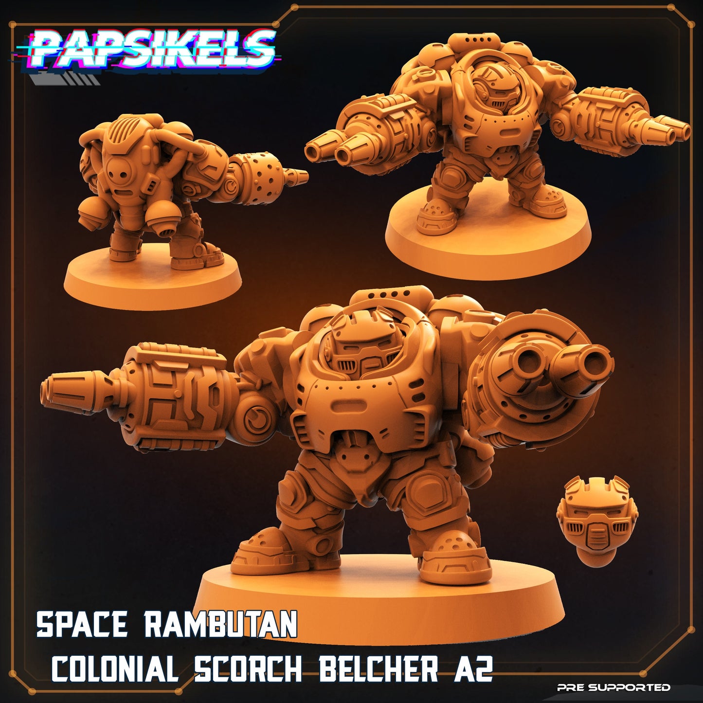 Dwarf Colonist Scorchers in Exosuits by Papsikels Miniatures