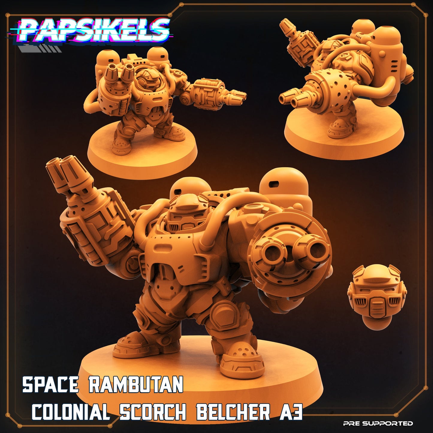 Dwarf Colonist Scorchers in Exosuits by Papsikels Miniatures