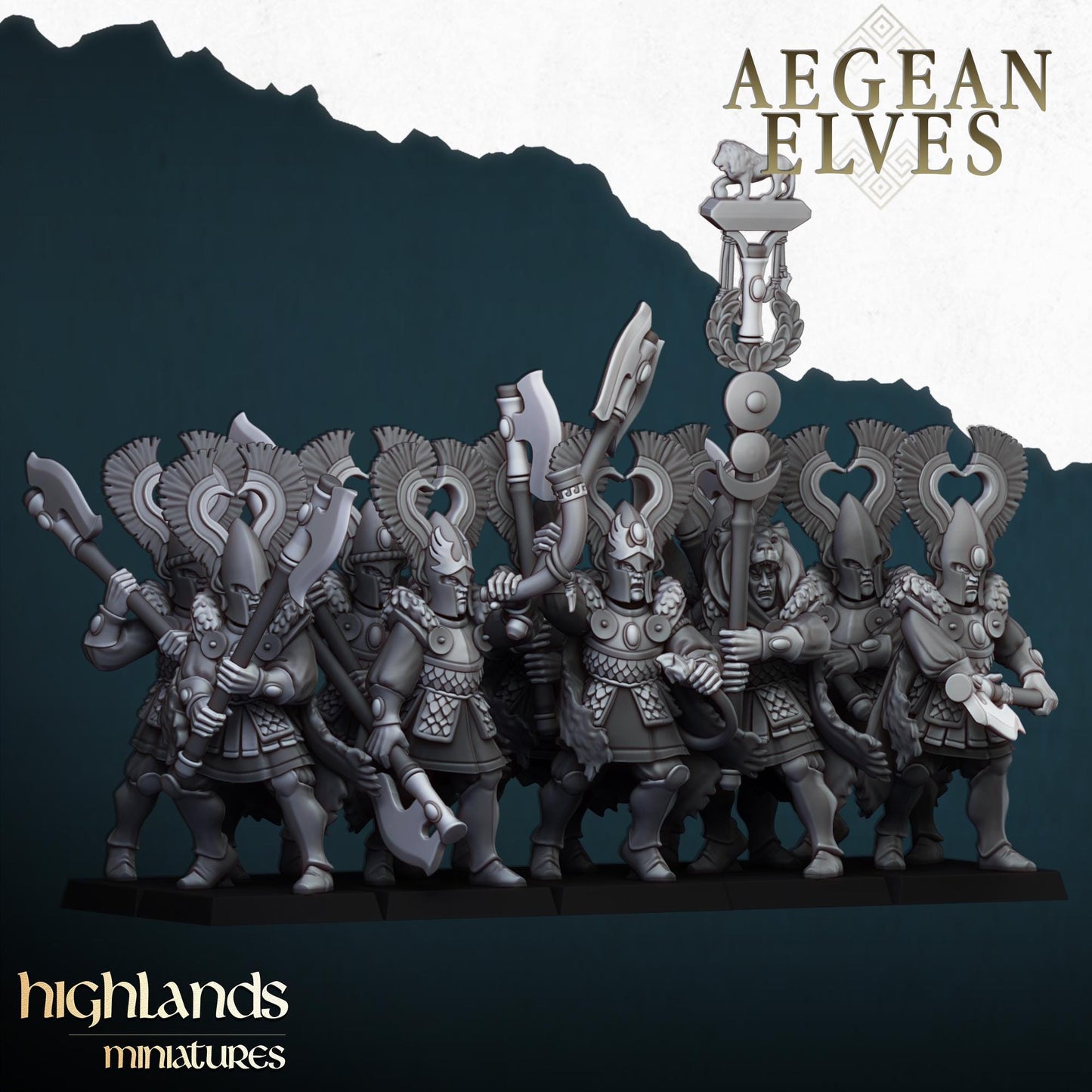 Nemean Lions Unit of Aegean Elves by Highland Miniatures