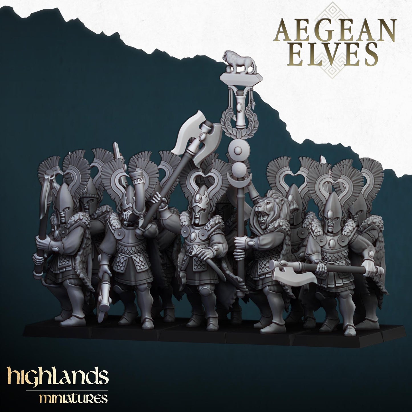 Nemean Lions Unit of Aegean Elves by Highland Miniatures