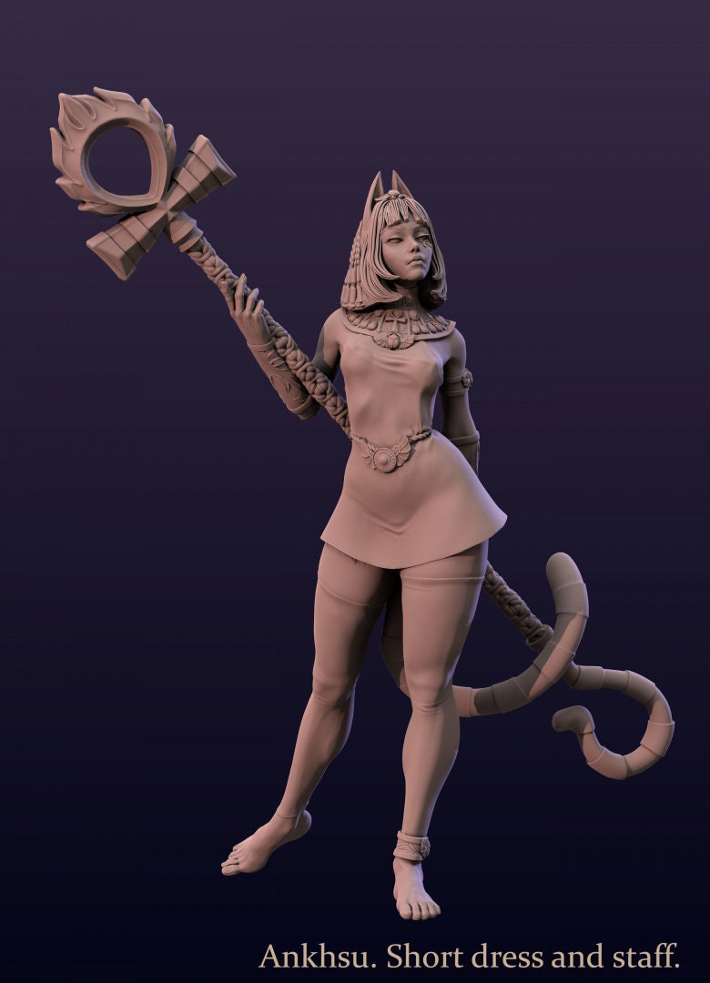 Ankhsu Egyptian Queen Pin Up Miniature by Mini Dreams