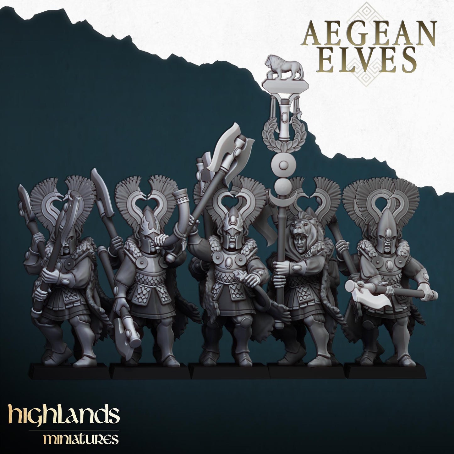 Nemean Lions Unit of Aegean Elves by Highland Miniatures