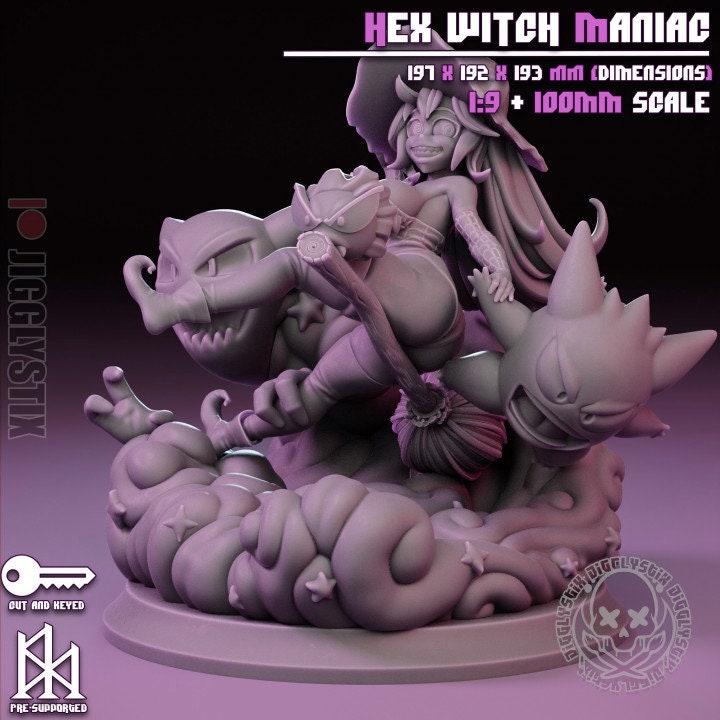 Hex Witch by Jigglystix Pin Up Factory Miniatures