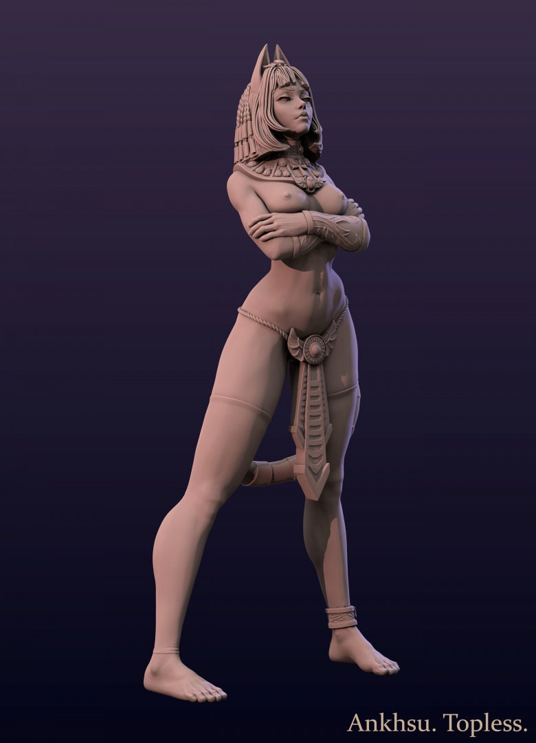 Ankhsu Egyptian Queen Pin Up Miniature by Mini Dreams