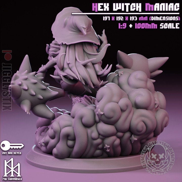 Hex Witch by Jigglystix Pin Up Factory Miniatures