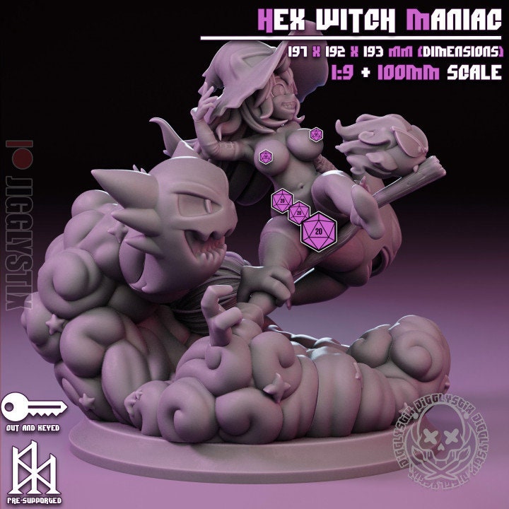 Hex Witch by Jigglystix Pin Up Factory Miniatures