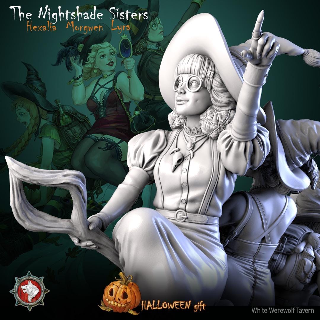 The Nightshade Sisters from Halloween by White Werewolf Tavern Miniatures