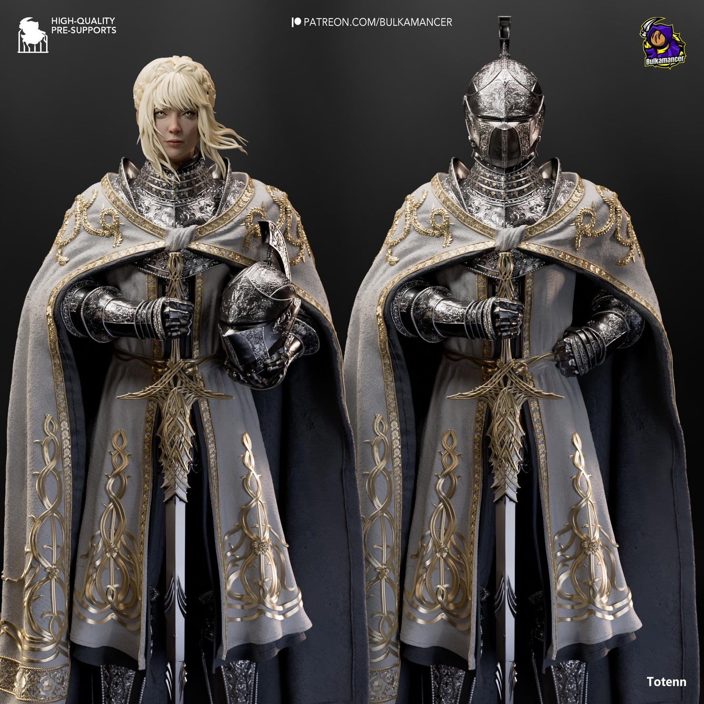 Knight of the Kind Lord Statue Model Kit by Bulkamancer Sculpts