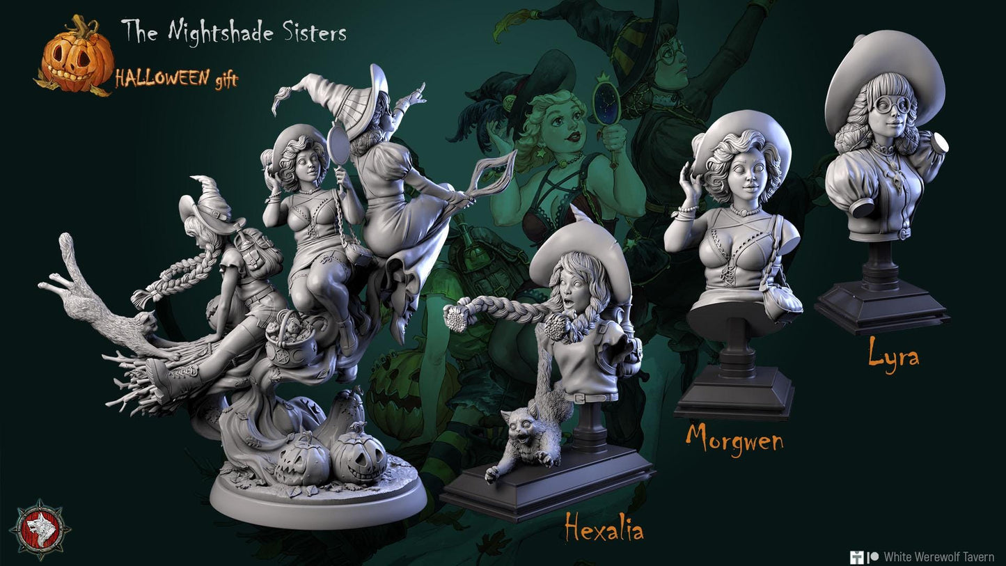 The Nightshade Sisters from Halloween by White Werewolf Tavern Miniatures
