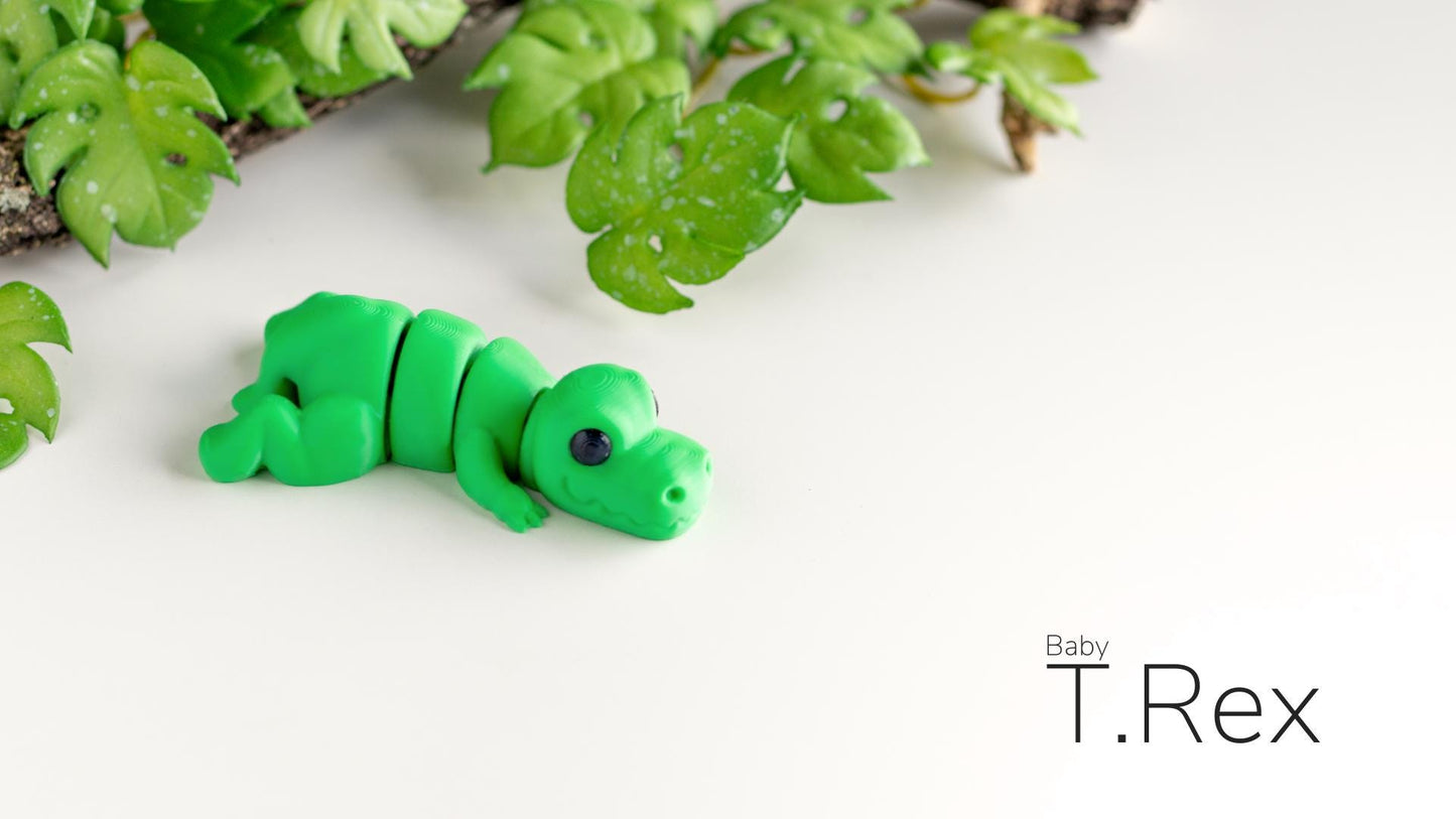 Baby T-rex 3D Printed Fidget Toy by Zou3D