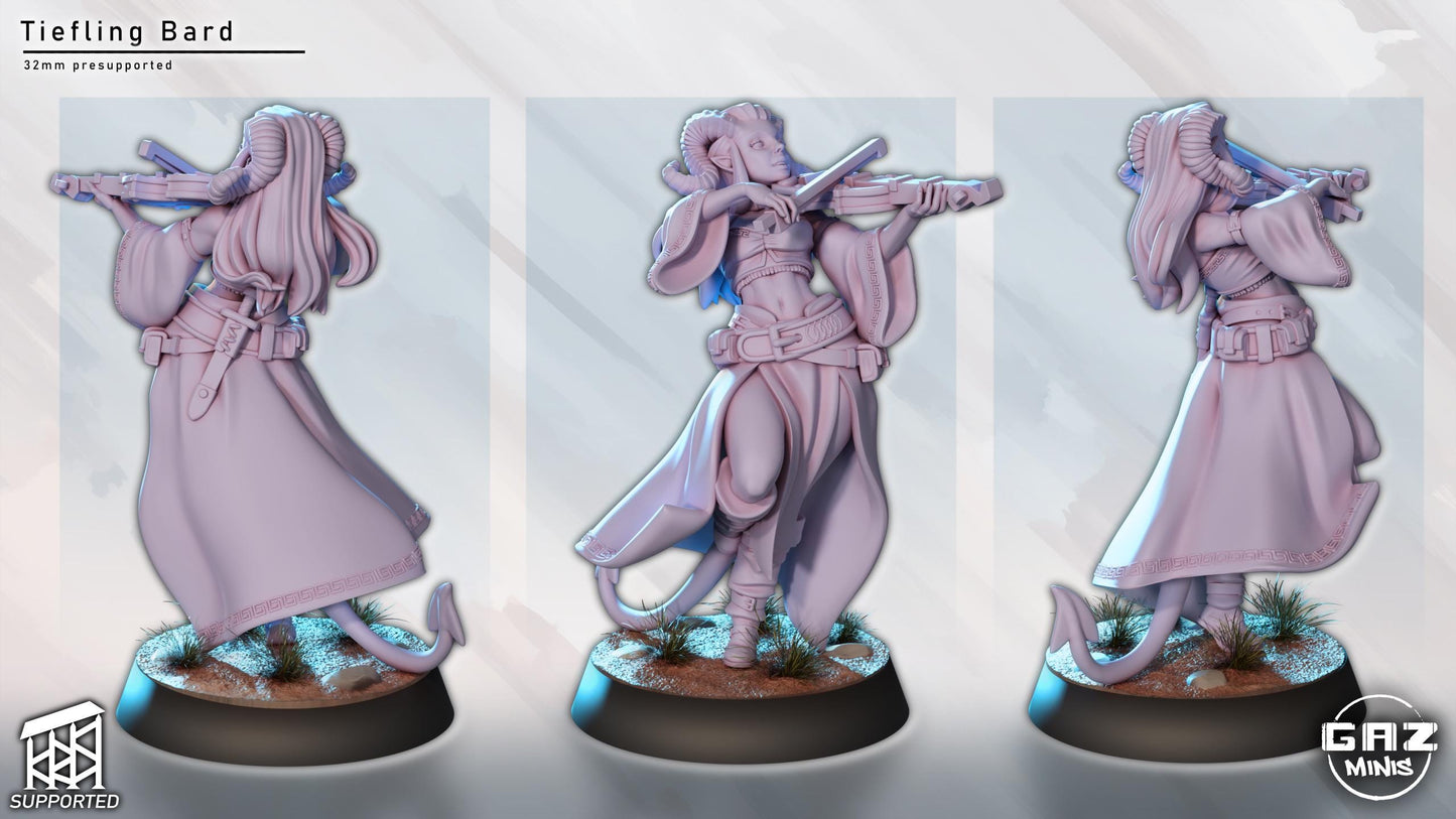 Tiefling bard by Gaz Minis