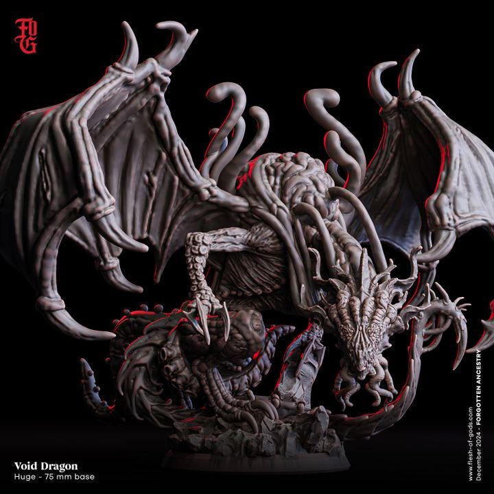 Void Dragon from "Forgotten Ancestry" by Flesh of Gods Miniatures