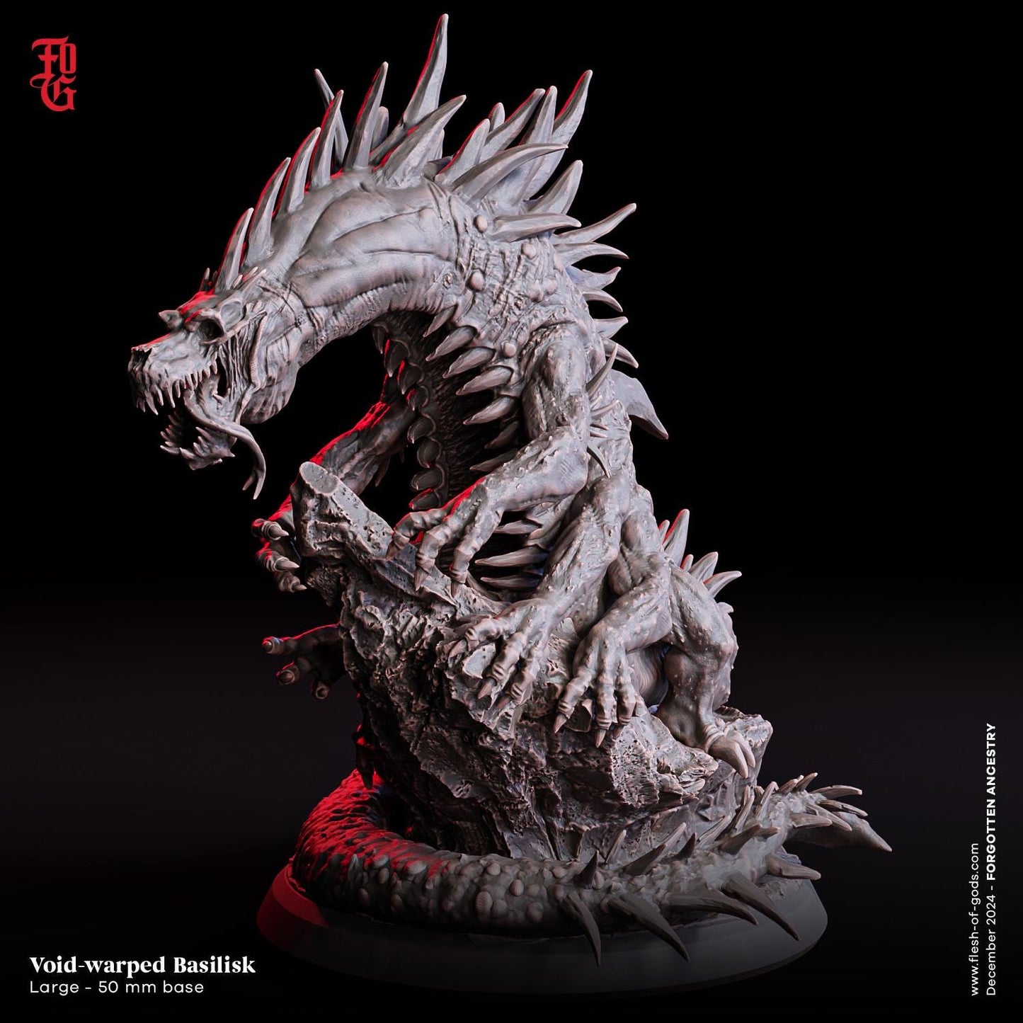 Void-Warped Basilisk from "Forgotten Ancestry" by Flesh of Gods Miniatures