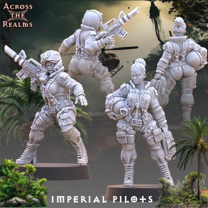 Jungle Imperial Pilots by Across the Realms Miniatures