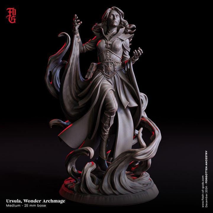 Ursula, Wonder Archmage from "Forgotten Ancestry" by Flesh of Gods Miniatures