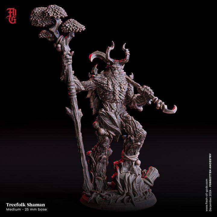 Treefolk Shaman from "Forgotten Ancestry" by Flesh of Gods Miniatures
