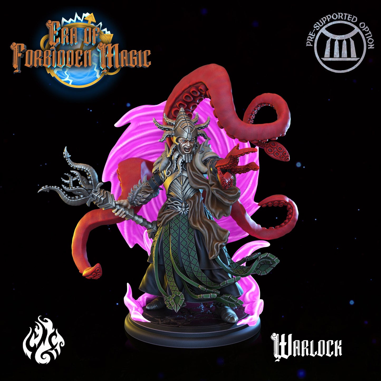Warlock from "Era of Forbidden Magic" by Crippled God Foundry Miniatures