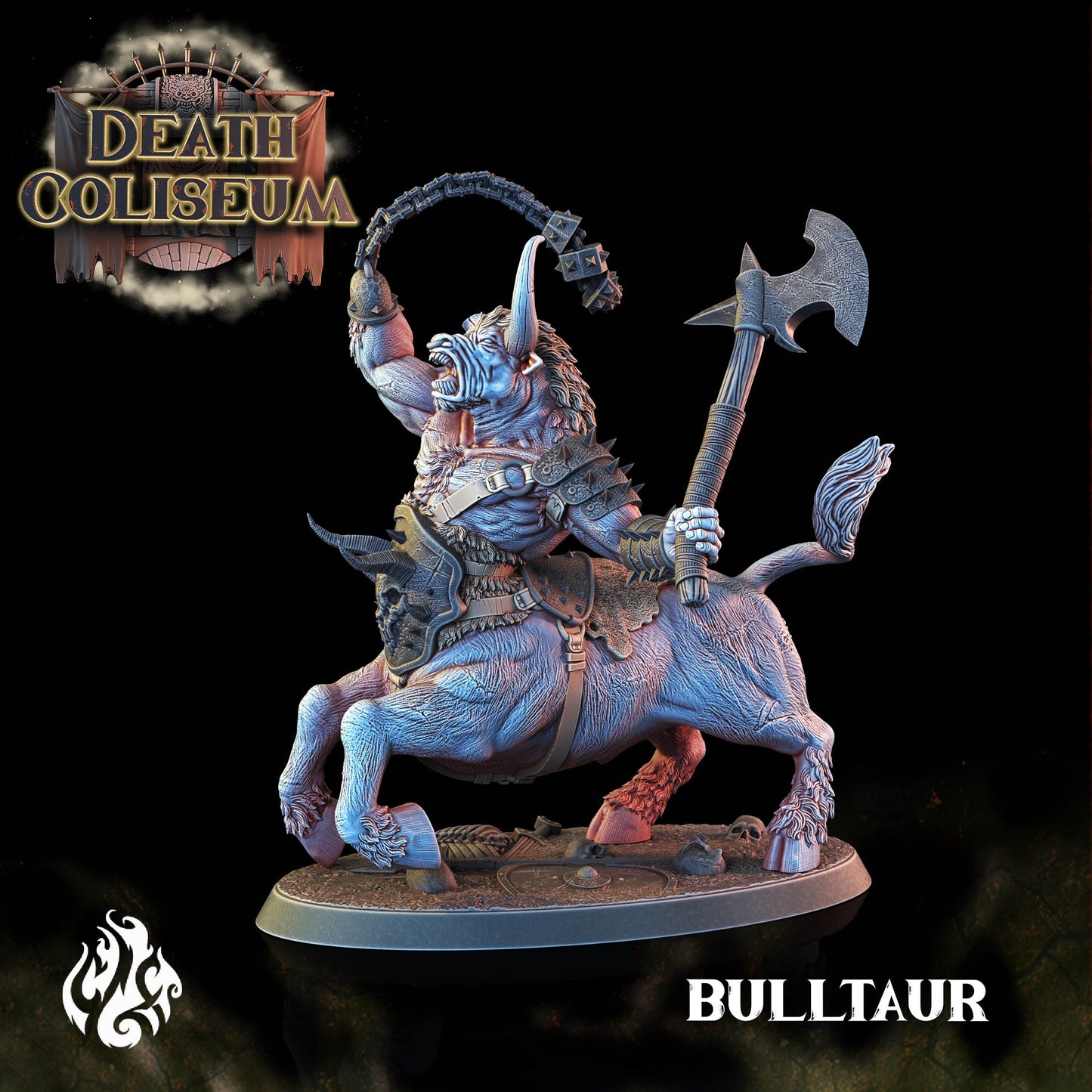 Bulltaur from "Death Coliseum" by Crippled God Foundry Miniatures