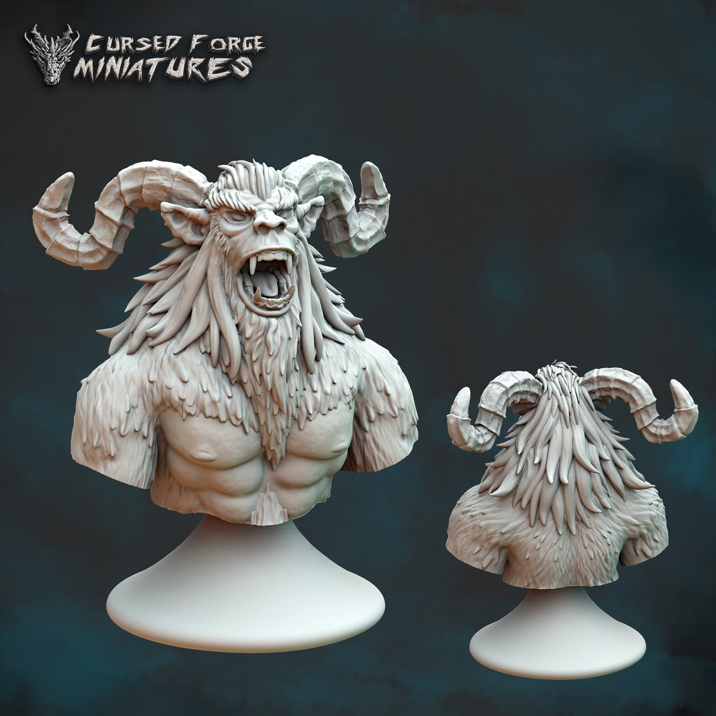 Yeti Bust by Cursed Forge Miniatures