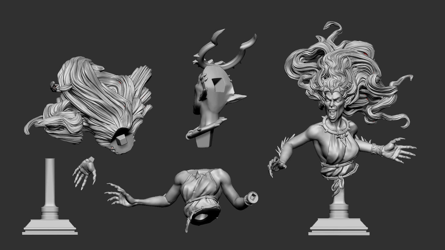 Mad Gallarta Bust by White Werewolf Tavern Miniatures RPG