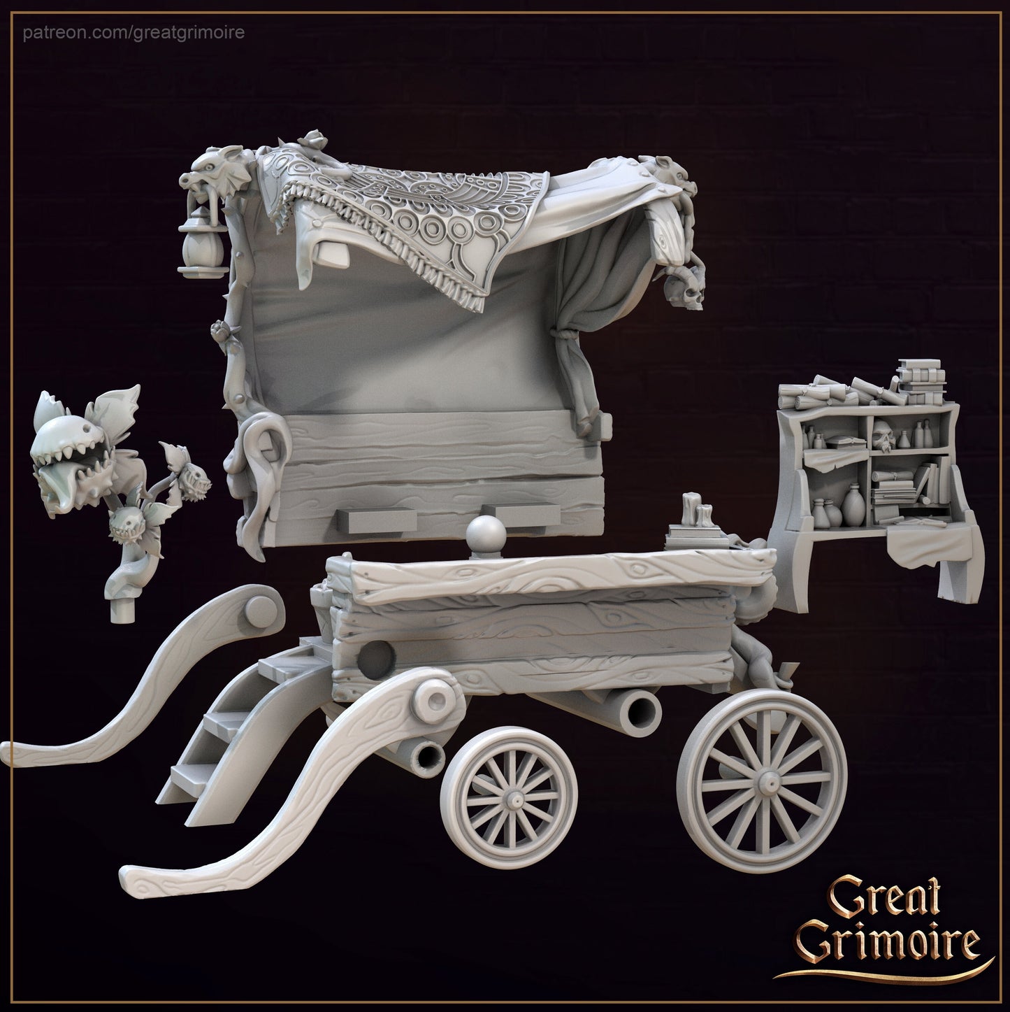 Magic Cart from "Merchants of Dark Alley" by Great Grimoire Miniatures