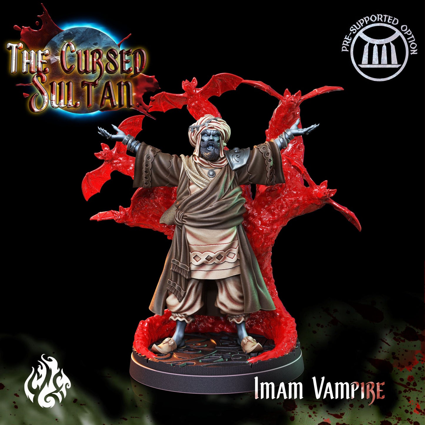 Imam Vampire from "Cursed Sultan" by Crippled God Foundry Miniatures