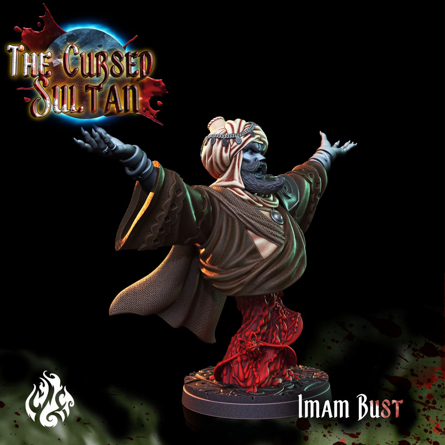 Imam Vampire from "Cursed Sultan" by Crippled God Foundry Miniatures