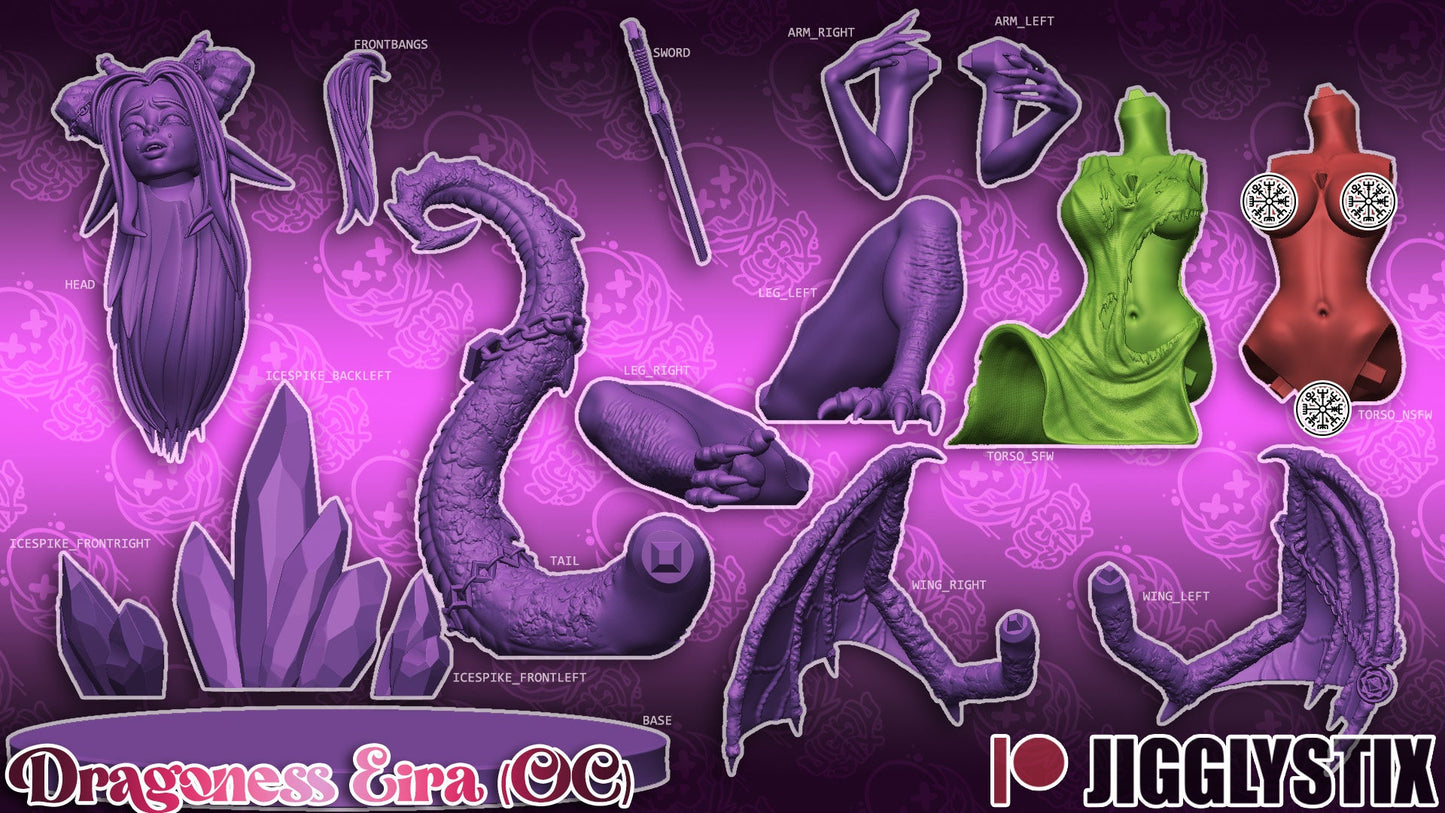Dragoness Eira Statue Model Kit by Jigglystix Pin Up Factory