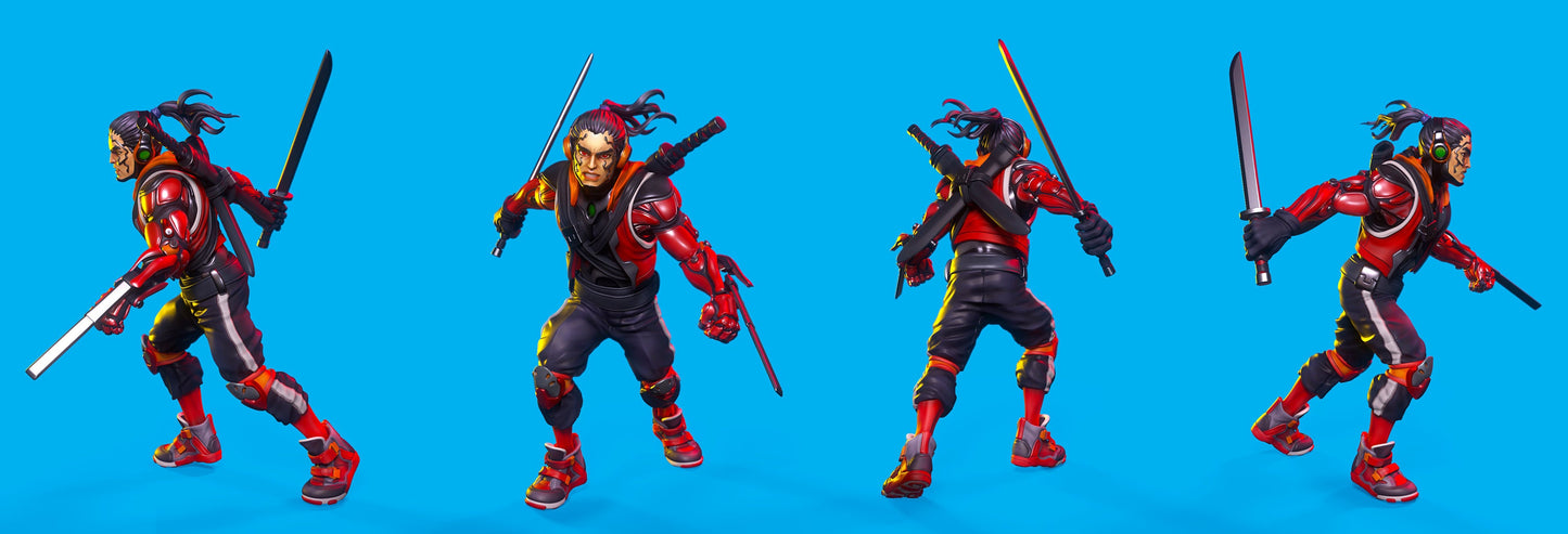 Cyberpunk Mantis Takeshi Street Samurai by Ronin Arts Workshop Miniatures