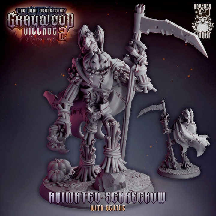 Animated Scarecrows from "Graywood Village" by Drunken Dwarf Miniatures