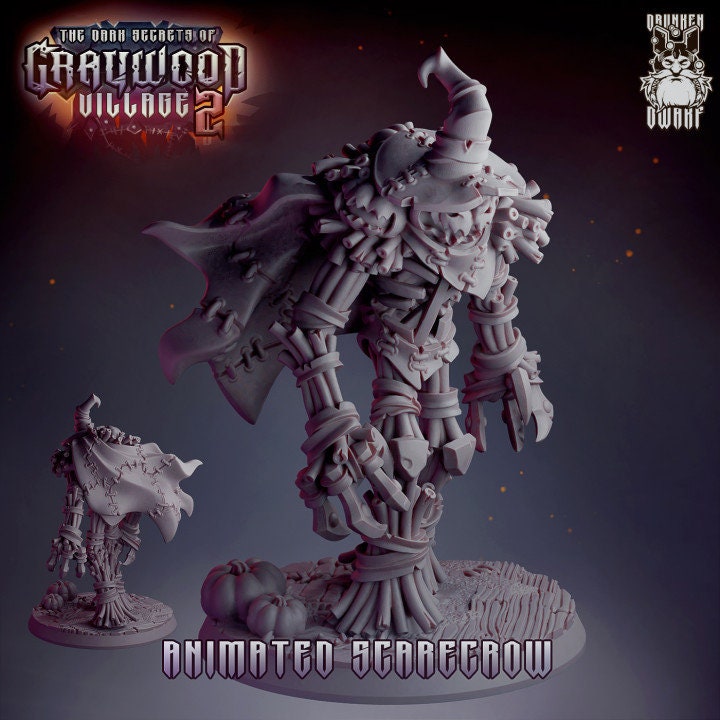 Animated Scarecrows from "Graywood Village" by Drunken Dwarf Miniatures