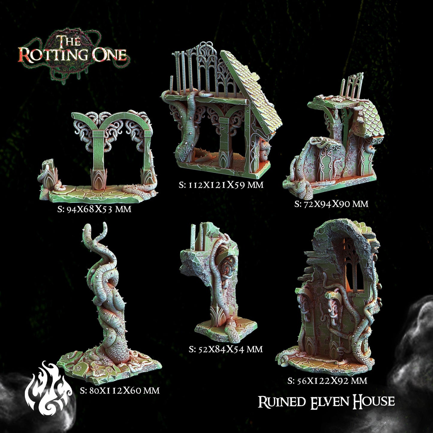 Terrain & Buildings from "The Rotting" by Crippled God Foundry