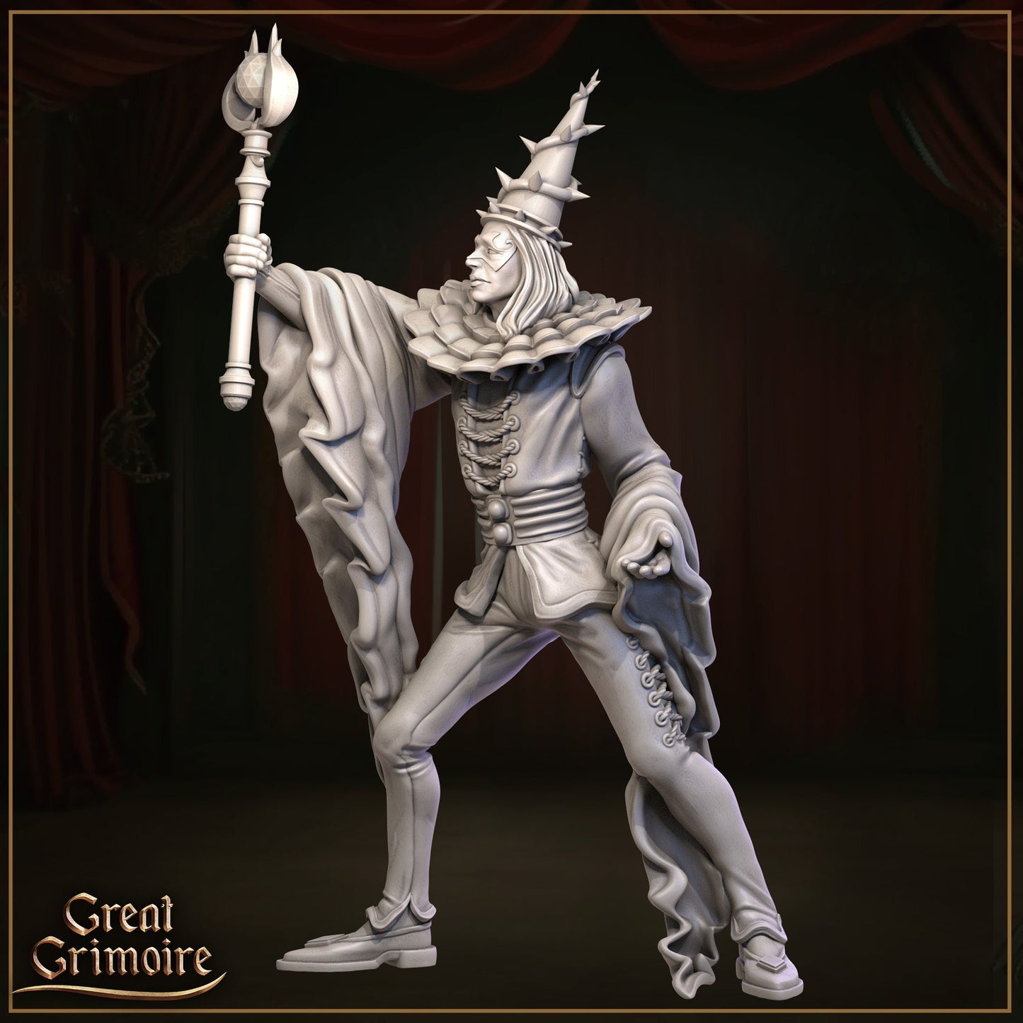 Harlequin from "Behind the Red Curtain" by Great Grimoire Miniatures