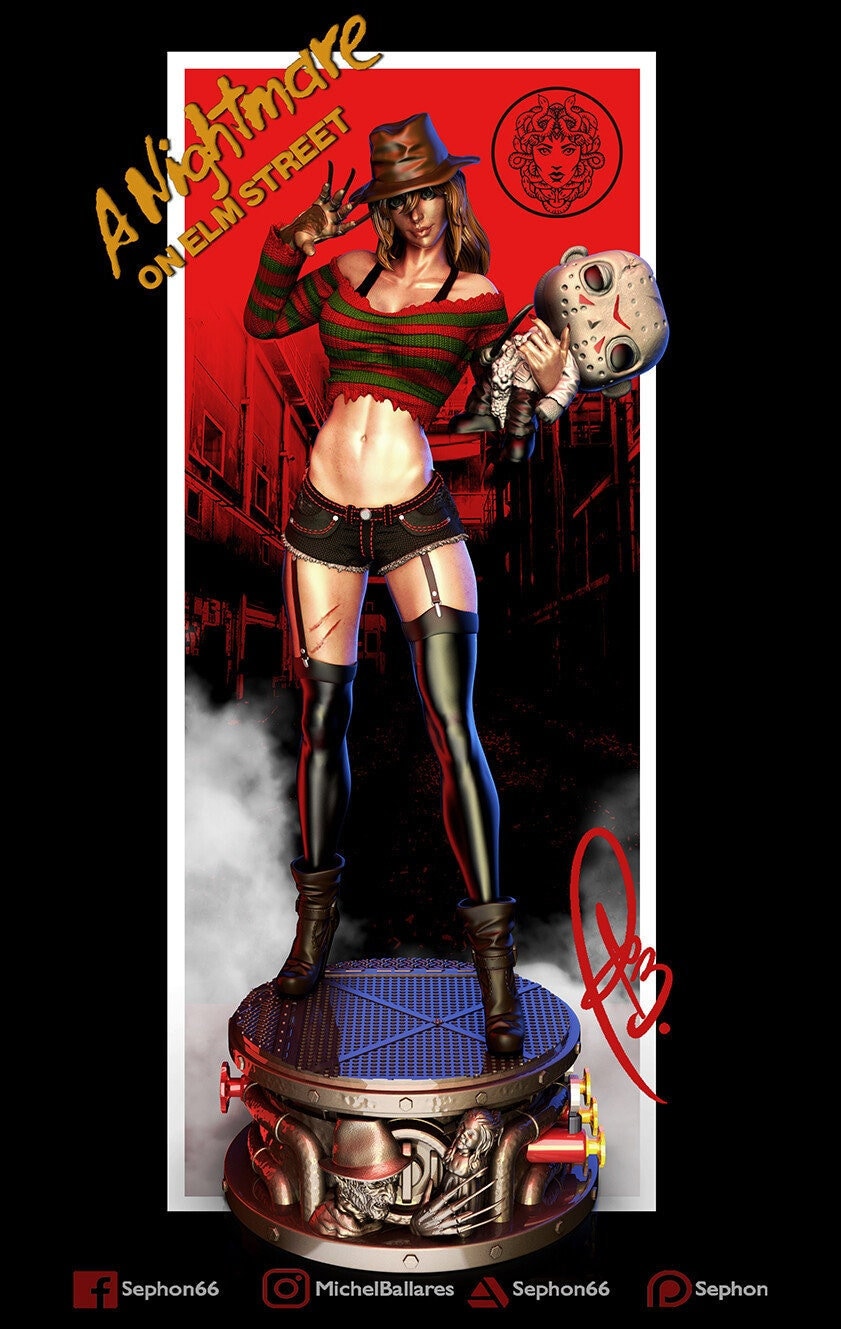 Female Freddy Statue Model Kit by Creative Geek MB