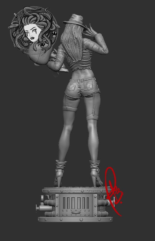 Female Freddy Statue Model Kit by Creative Geek MB