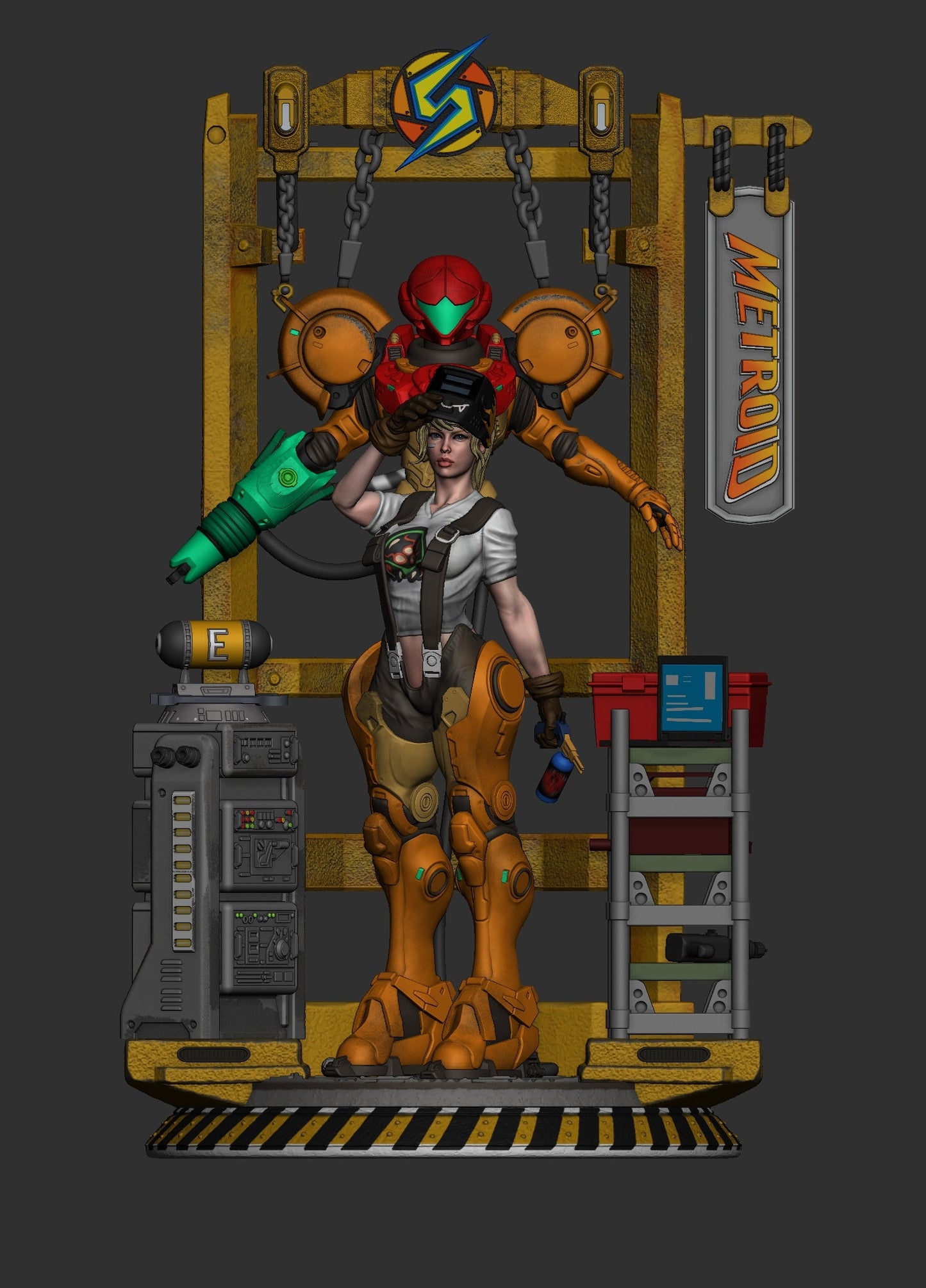 Scifi Bounty Hunter Statue Model Kit by Creative Geek MB