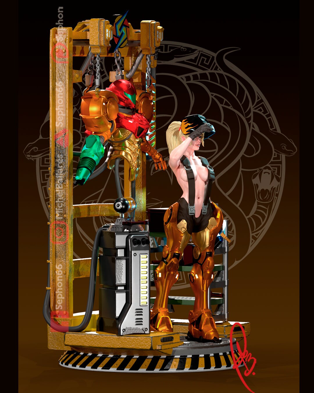 Scifi Bounty Hunter Statue Model Kit by Creative Geek MB